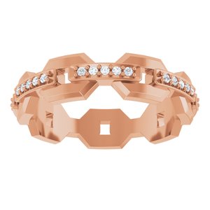 Classic - Kingston - 14K Rose Gold 1/5 CTW Natural Diamond Band