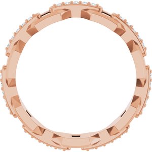 Classic - Kingston - 14K Rose Gold 1/5 CTW Natural Diamond Band
