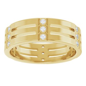 Matte - Joseph - 14K Yellow Gold 1/8 CTW Natural Diamond Eternity Band