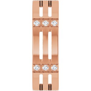 Matte - Joseph - 14K Rose Gold 1/8 CTW Natural Diamond Eternity Band
