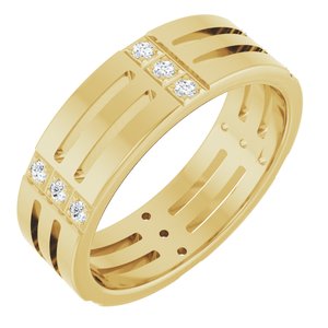 Matte - Joseph - 14K Yellow Gold 1/8 CTW Natural Diamond Eternity Band