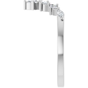 Unique - Garcia - 14K White Gold 1/5 CTW Lab-Grown Diamond Contour Band