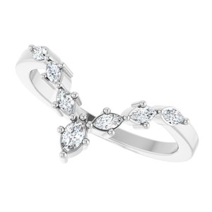 Unique - Garcia - 14K White Gold 1/5 CTW Lab-Grown Diamond Contour Band