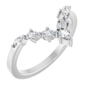 Unique - Garcia - 14K White Gold 1/5 CTW Lab-Grown Diamond Contour Band