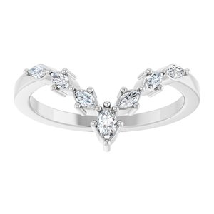 Unique - Garcia - 14K White Gold 1/5 CTW Lab-Grown Diamond Contour Band