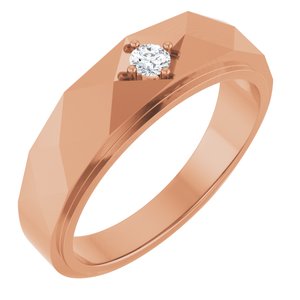 Unique - Atlas - 14K Rose Gold 1/10 CTW Lab-Grown Diamond Band