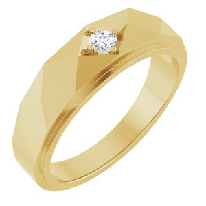 Unique - Atlas - 14K Yellow Gold 1/10 CTW Lab-Grown Diamond Band