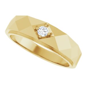 Unique - Atlas - 14K Yellow Gold 1/10 CTW Lab-Grown Diamond Band