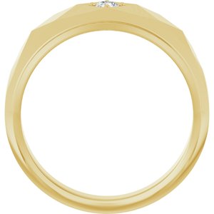 Unique - Atlas - 14K Yellow Gold 1/10 CTW Natural Diamond Band