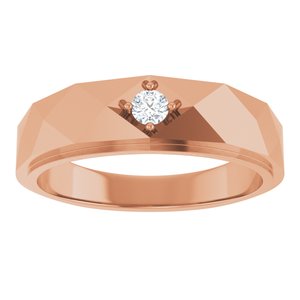 Unique - Atlas - 14K Rose Gold 1/10 CTW Lab-Grown Diamond Band