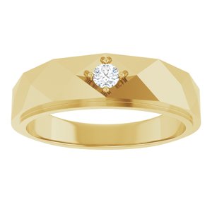 Unique - Atlas - 14K Yellow Gold 1/10 CTW Natural Diamond Band