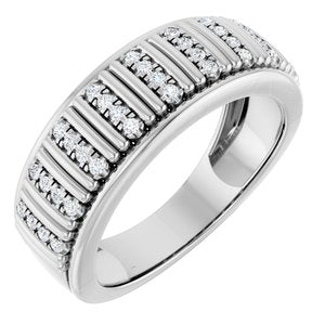 Classic - Anthony - 14K White Gold 1/4 CTW Lab-Grown Diamond Band