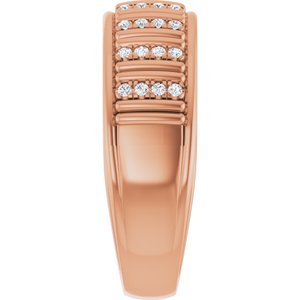 Classic - Anthony - 14K Rose Gold 1/4 CTW Lab-Grown Diamond Band