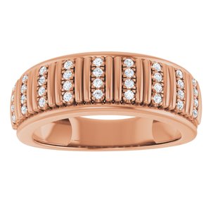 Classic - Anthony - 14K Rose Gold 1/4 CTW Lab-Grown Diamond Band