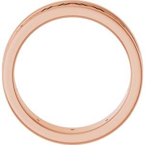 Classic - Rhett - 14K Rose Gold .08 CTW Natural Diamond Mens Band