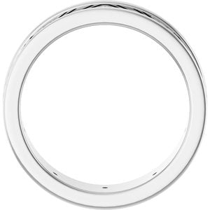 Classic - Rhett - 14K White Gold .08 CTW Natural Diamond Mens Band
