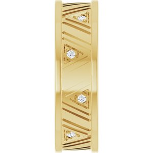 Classic - Rhett - 14K Yellow Gold .08 CTW Natural Diamond Mens Band