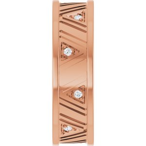 Classic - Rhett - 14K Rose Gold .08 CTW Natural Diamond Mens Band