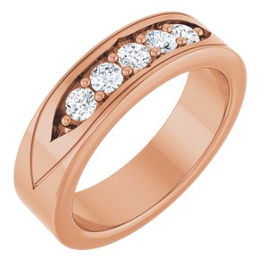 Unique - Owen - 14K Rose Gold 1/2 CTW Natural Diamond Band