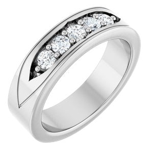 Unique - Owen - 14K White Gold 1/2 CTW Lab-Grown Diamond Band