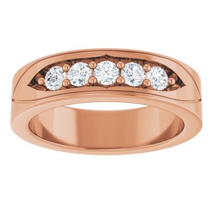 Unique - Owen - 14K Rose Gold 1/2 CTW Natural Diamond Band