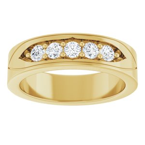 Unique - Owen - 14K Yellow Gold 1/2 CTW Natural Diamond Band