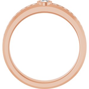 Unique - Luca - 14K Rose Gold 1/4 CTW Natural Diamond Band