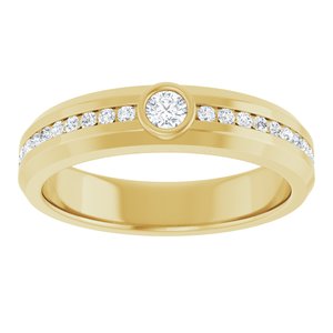 Unique - Luca - 14K Yellow Gold 1/4 CTW Natural Diamond Band