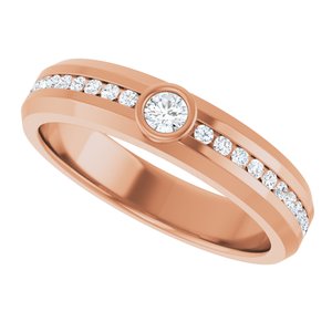 Unique - Luca - 14K Rose Gold 1/4 CTW Natural Diamond Band