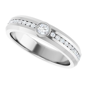Unique - Luca - Platinum 1/3 CTW Lab-Grown Diamond Band