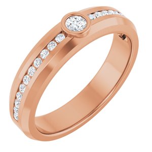 Unique - Luca - 14K Rose Gold 1/4 CTW Natural Diamond Band
