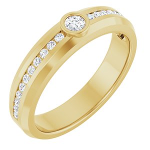Unique - Luca - 14K Yellow Gold 1/3 CTW Lab-Grown Diamond Band