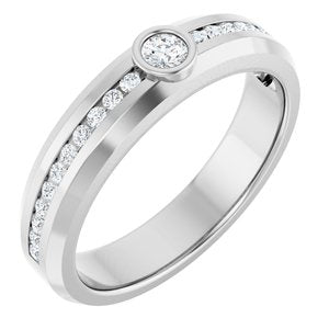 Unique - Luca - Platinum 1/3 CTW Lab-Grown Diamond Band