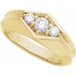 Classic - August - 14K Yellow Gold 1/2 CTW Lab-Grown Diamond Band