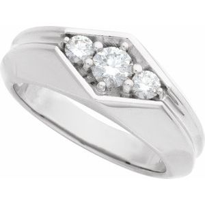 Classic - August - Platinum 1/2 CTW Lab-Grown Diamond Band
