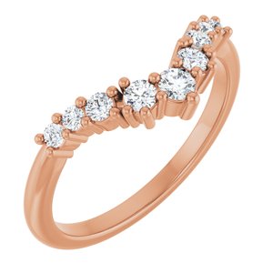 Unique - Kennedy - 14K Rose Gold 1/4 CTW Lab-Grown Diamond Contour Band
