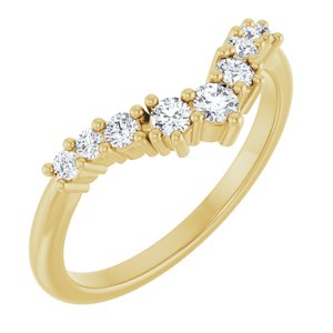 Unique - Kennedy - 14K Yellow Gold 1/4 CTW Natural Diamond Contour Band