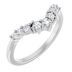 Unique - Kennedy - Platinum 1/4 CTW Lab-Grown Diamond Contour Band