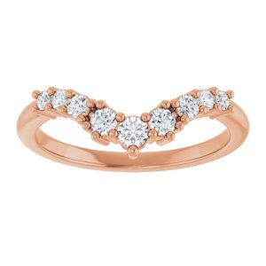 Unique - Kennedy - 14K Rose Gold 1/4 CTW Natural Diamond Contour Band