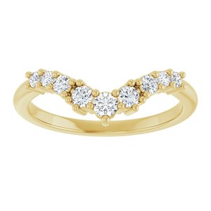 Unique - Kennedy - 14K Yellow Gold 1/4 CTW Natural Diamond Contour Band