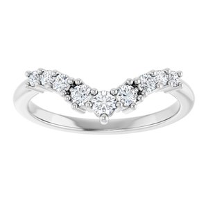 Unique - Kennedy - Platinum 1/4 CTW Lab-Grown Diamond Contour Band