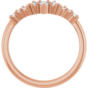 Unique - Kennedy - 14K Rose Gold 1/4 CTW Lab-Grown Diamond Contour Band
