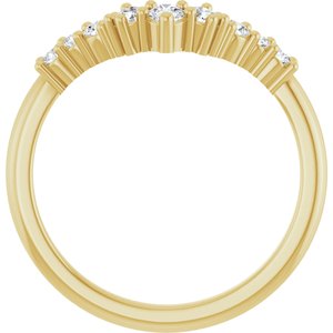 Unique - Kennedy - 14K Yellow Gold 1/4 CTW Lab-Grown Diamond Contour Band