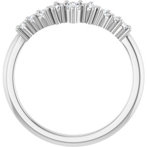 Unique - Kennedy - Platinum 1/4 CTW Natural Diamond Contour Band