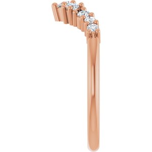 Unique - Kennedy - 14K Rose Gold 1/4 CTW Lab-Grown Diamond Contour Band
