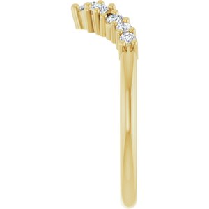 Unique - Kennedy - 14K Yellow Gold 1/4 CTW Natural Diamond Contour Band