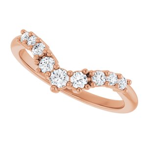 Unique - Kennedy - 14K Rose Gold 1/4 CTW Lab-Grown Diamond Contour Band