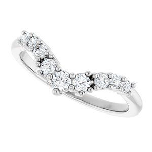 Unique - Kennedy - Platinum 1/4 CTW Lab-Grown Diamond Contour Band