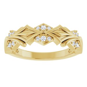 Matte - Andrew - 14K Yellow Gold 1/6 CTW Lab-Grown Diamond Band