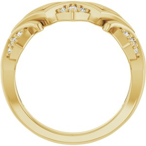 Matte - Andrew - 14K Yellow Gold 1/6 CTW Natural Diamond Band